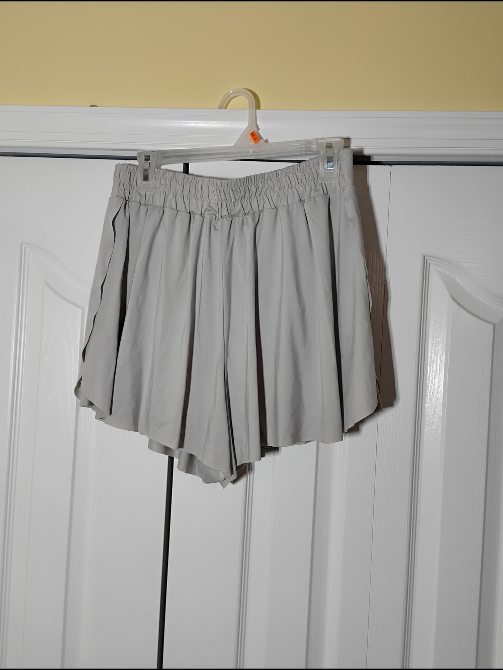 Love Tree Womens Gray Athletic Skort Smocked Waist Built-in Shorts L 6804PM